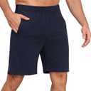 Deyeek Unisex Tear Away Shorts 9" Snap On Athletic Shorts Cotton Post Knee Hip Surgery Recovery Lounge Short with Pockets (Black, L)