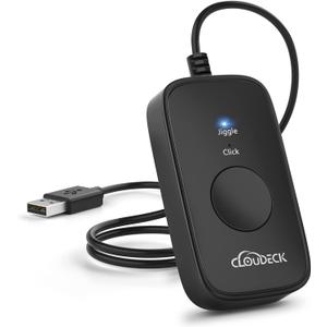 Mouse Jiggler Undetectable, USB Mover, Gaming Automatic Continuous Click Device, Plug & Play, Simulate Mouse Pointer Movement to Prevent PC Sleep (Black)