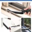 Crevice Cleaning Brushes, Cleaner Scrub Brush Tool for Hard to Reach Tight Space, Home Essentials, Serrated Scrub Brushes, Cleaning Supplies for Shower, Bathroom, Kitchen, Toilet (2, Black)