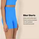 Amazon Essentials Women's Active FormFlex Buttery Soft High Waist Yoga Biker Shorts (Ocean Blue)