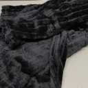 Black Fleece Throw Blanket 5060 for Couch Sofa Bed, Super Soft Cozy Plush Microfiber Flannel Blanket with Stripes Design Lightweight for Adults, Woman, Girls