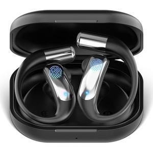 AI Language Translator Earbuds, 4-in-1 OWS Real Time 144 Languages and Accents Translation Earbuds, Audifonos Traductores Inglés Español Translation Device for Travel Business Learning, Black