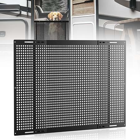 Safoner RV Screen Door Protector for Dog, Aluminum Pet Guard Accessories
Protect RV Screen Doors From Dog Claws, Adjustable Width from 22" to 31.5", Durable Aluminum,Pet-Safe Hole,Camper Accessories