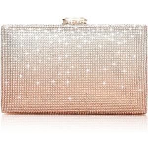 CARIEDO Women's Sparkling Clutch Purse Elegant Glitter Evening Bags Bling Evening Handbag for Dance Wedding Party Prom Bride