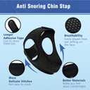 Chin Strap for Sleeping, Effective Anti Snoring Devices, Airflow Jaw Strap for Sleep Apnea Breathable and Comfortable, Adjustable Anti Snoring Chin Strap AABB
