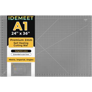 Premium 24" x 36" Large Self Healing Sewing Mat, 5-Ply Rotary Cutting Mat for Quilting, Double-Sided Cutting Board for Crafts Cutting Fabric Leather Modeling Projects, Anthracite Gray A1