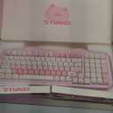 YUNZII C98 Wireless Mechanical Keyboard with Number Pad,99 Key BT5.0/2.4G/USB-C Hot Swap Gasket Mount with PBT MOA Keycaps,Custom RGB,Cute Cake Keyboard for Win/Mac (Pink, Candy Linear Switch)