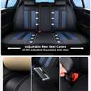 Huidasource Luxury Waterproof Faux Leather Car Seat Covers, Universal Fit for Most Cars, SUVs & Trucks, Airbag Compatible, Easy to Install, Resist Spills, Dirt and Wear for Daily Use, Black
