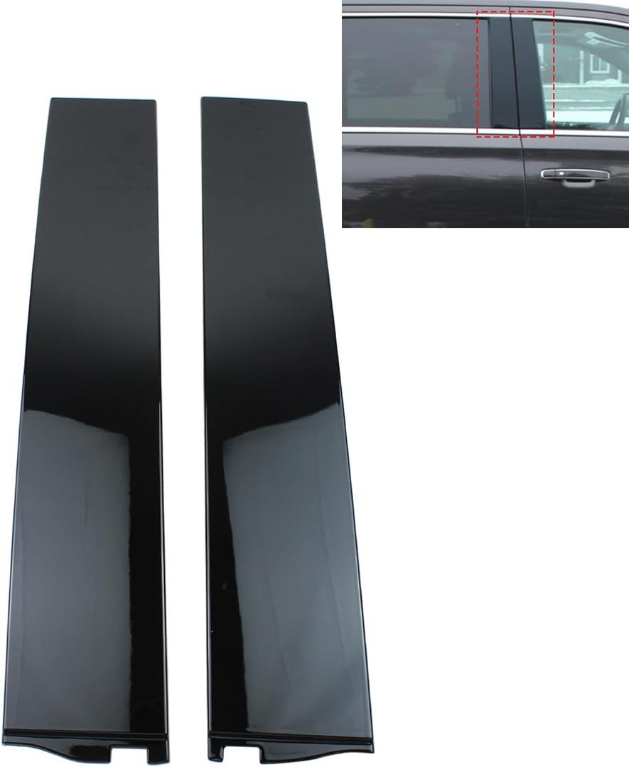 Front and Rear Passenger Side B Pillar Molding Trim Cover Applique