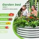 3 x Land Guard 2 x 2 x 2ft Galvanized Raised Garden Bed Kit, Round Galvanized Planter Raised Garden Boxes Outdoor, Large Metal Raised Garden Beds for Vegetables, Silver