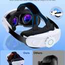 SVETAECHO for Meta Quest 3/3S/Quest 2 Head Strap - Dual-Knob Adjustable, 45Quick-Flip & Memory Foam Pads | Easy Install Kit, Pressure Relief