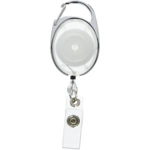 GBC BadgeMates Translucent Carabiner Badge Reel, Clear, 25 Reels per Pack (3748080)