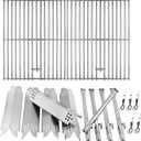 Replacement Parts Kit for Nexgrill 5-Burner 720-0888 720-0888N 720-0888A, 4-Burner 720-0830 720-0830H 720-0830A, Cooking Grate, Heat Shield and Burner Kit for Nexgrill