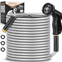 Rcfunkid Garden Hose 200FT No-Kink Metal Hose With 10 Function Nozzle Tough
