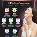 LuxeSkin 7 Color LED Red Light Therapy Facial Massager for Face and Neck, Electric Facial Tool for Skin Care with Vibration, Warm Mode & Travel Bag