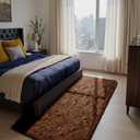 Brown 2x6 Area Rugs for Bedroom, Fluffy Shag Rug Small Rug Bedroom Carpet