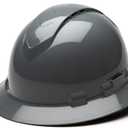Pyramex Ridgeline Full Brim Vented Hard Hat 4 Point Ratchet Suspension (Slate Gray)
