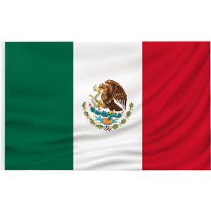 Mexican flag 3x5 FT Mexico FLAG Polyester outdoor indoor Canvas Header and Double Stitched with two Brass Grommets
