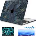 Mektron for 2026/2025/2024/2023 MacBook Air 15 INCH M5 A3448 /M4 A3241 /M3 A3114 /M2 A2941 Case, Printed Plastic Hard Shell Cover with 15.3" Liquid Retina Display Touch ID, Dahlia Flower C035