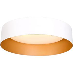 Bargeni LED Ceiling Light Fixture,12.5 inch Flush Mount Light Fixture,Matte White with Gold Inside,Dimmable 3000K/Warm White/18W(100w Equiv.),Outdoor Lighting Fixtures Ceiling for Bedroom and Hallway