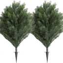 momoplant Artificial Cypress Topiary 39'' Faux Cedar Trees Privacy Screen Planter Set of 2 Artificial Bush Porch Plants Indoor and Outdoor Decor