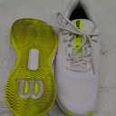 WILSON Women's Intrigue Pro Tennis Sneaker (6, White/Safety Yellow/Navy Blazer)