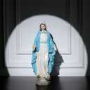 Our Lady of Grace Blessed Virgin Mother Mary Statue Catholic Religious 15.8 Inch Colored Resin Statue Figurine for Garden, Outdoor, Patio, Cemetery Grave Stone (Monther Mary)