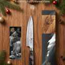 Japanese Chef Knife, 67-Layer Damascus Steel 8 Inch Kitchen Knife with AUS-10 Core, Professional Hand Forged Gyuto Knife with Gift Box, Ergonomic Handle, Ideal Valentine's Day Gifts for Men Women