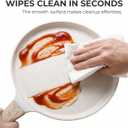 Hiceeden Nonstick Crepe Pan with Spreader, 10-Inch Tortilla Pan with Detachable Handle, Ceramic Coating Pancake Dosa Tawa Griddle Pan, for All Stove, Induction Compatible, PFOA Free (White)