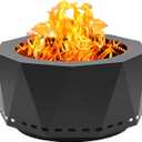 Smokeless Firepit Outdoor-25 Inch Large Smokeless Fire Pits-XL
Fire Pits for Outside with Handles, Portable Low Smoke Metal Wood Stove for Camping, Patio, Backyard, Garden, Picnic