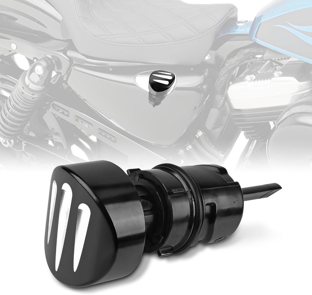 Motorcycle Engine Oil Tank Dipstick for Harley Sportster Iron XL 883 1200 & Forty Eight (2004-2021) Machine Oil Tank Cap Oil Level Indicator (Black)