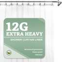 Barossa Design Extra Heavy Duty Shower Curtain Liner Thick - Soft Plastic Shower Liner Waterproof with Grommets & 3 Magnets, Clear, 72"x72" (1c. Transparent)