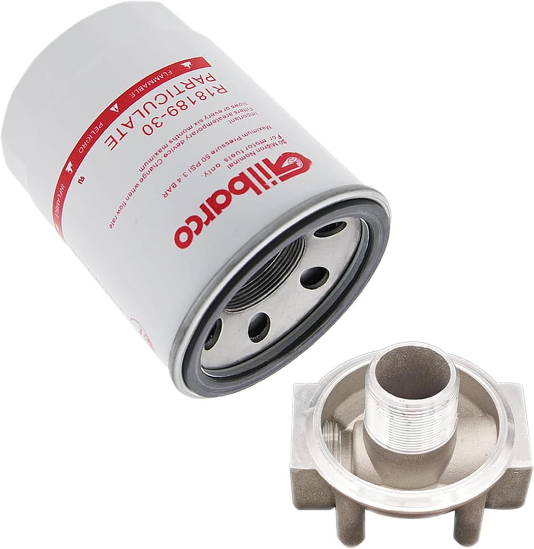 3/4 inch NPT Fuel Filter for Transfer Pump, 30 Micron Spin-on Style for Portable Mobile and Stationary Fuel Tanks Boat
