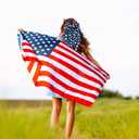 4th of July Large Patriotic Bow Hair Clips - American Flag Independence Day Hair Accessories for Girls, Toddlers, Kids, Little Girls