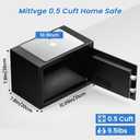 Mitlvge Safe Box with Fireproof Waterproof Bag, Home Safe with Keys & Pass Code & Wall Mount Kits, Money Safe with Smart Alert System for Money, Jewelry, and Documents, 0.5 Cu ft
