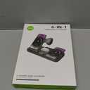 Dual Phone Wireless Charging Station for Apple Devices, Magnetic Charging Station for iPhone with Auto Switch 7-Color Light&Clock, Family Watch Charger for iPhone17 for iWatch11 for AirPods Pro3(Black