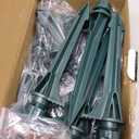 Christmas Spotlights Outdoor, 120V Plug-in Halloween Spot Light, 5000K LED Landscape Lighting with 5 Color Lenses (Red Green Blue Purple Yellow), IP67 Waterproof, 4 Pack