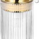 Glass Foam Soap Dispenser, Refillable Foaming Dispenser with Gold Pump, Foam Hand Soap Dispenser for Bathroom Kitchen, Modern Home Bathroom Decor Foam Type/Clear