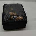 Flying Banner car seat Covers Protects Leopard Printing Velvet Faux Leather Carbon Fiber Front and Rear Bench (Leopard Brown Black, Full Set - 8PCS)