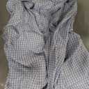 Mens Grade 4 Wrinkle-Resistant Plaid Button-Down Cotton Long Sleeve Regular Fit Gingham Dress Shirts (X-Small, 907_11_light Blue Plaid)