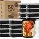 50 Pack- Meal Prep Containers 38oz, Plastic Food Prep Containers Reusable, Leakproof To Go Food Containers with Lids, BPA-Free, Microwave/Dishwasher/Freezer Safe