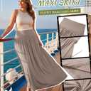 Ficerd 3 Pack Plus Size Maxi Skirts for Curvy Women Pockets Casual 2026 Boho Summer Flowy Long Skirt a Line High Waist Dress, XL