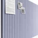 Bumusty Large Cork Board Alternative-48 x 36" Felt Bulletin Board Tiles, with 30 Pushpins, 70 Adhesive Tabs, 12-Pack Slat Wall Paneling, Cork Boards for Office Push Pin Board-Soft Periwinkle