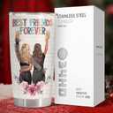 34HD Best Friend Tumbler with Lid, 20oz Insulated BFF Drinking Cup, Another Bonding Year Coffee Mug, Best Friends Gifts, Bestie Gifts for Birthday Mothers Day Christmas