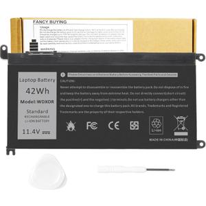 WDX0R 42Wh Laptop Battery Replacement for Dell Inspiron 13 15 5000 7000 Series 5567 7573 5570 7579 7378 5565 5379 5378 Latitude 3490 3590 3340 3400 3390 3500 3190 Vostro 5468 5568 P69G 3CRH3 WDXOR