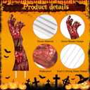 Blosssound 5 Pack Halloween Zombie Hands Yard Signs Scary Lawn Decor