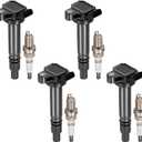 BDFHYK 4 Ignition Coil Pack UF314 and 4 Iridium Spark Plug 7090 Compatible with Toyota 05-06 Corolla, 03-06 Matrix, 00-05 Celica,Compatible with Pontiac 03-06 Vibe 1.8L L4 Coil for 5C1295 GN10333