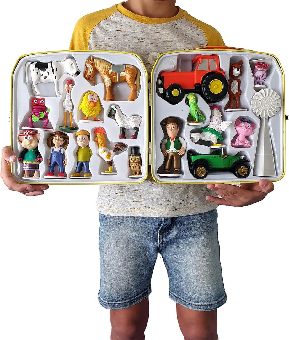 La Granja de Zenon Adventure Action Figures Set in Tin Box, 20 Collectible Action Figures, Toys for Kids