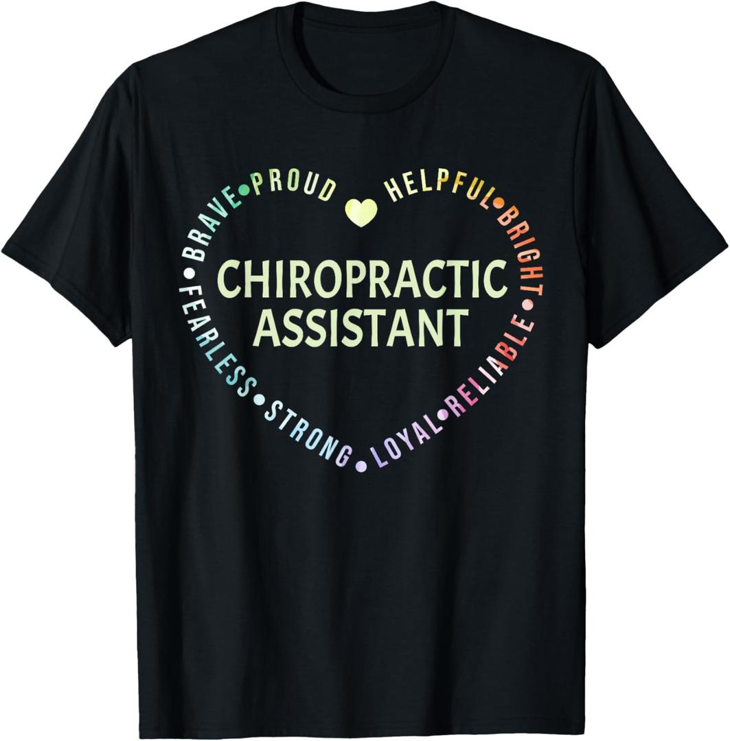 Chiropractic Assistant T-Shirt (Black, Medium)