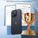 Shockproof for iPhone 16 Pro Max Case, [Camera Protection] [Military-Grade Drop Protection] Protective Anti-Yellow Slim Translucent Skin-Friendly for iPhone 16 Pro Max Phone Case, Black